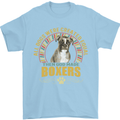 A Boxer Dog Mens T-Shirt 100% Cotton Light Blue