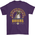 A Boxer Dog Mens T-Shirt 100% Cotton Purple