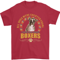 A Boxer Dog Mens T-Shirt 100% Cotton Red