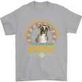 A Boxer Dog Mens T-Shirt 100% Cotton Sports Grey