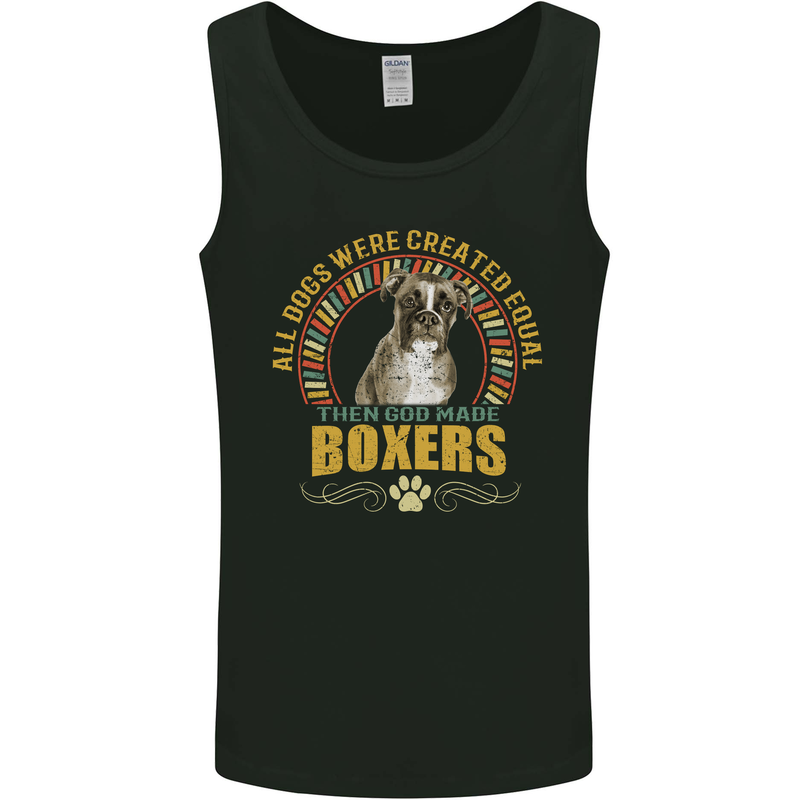 A Boxer Dog Mens Vest Tank Top Black