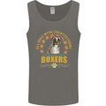 A Boxer Dog Mens Vest Tank Top Charcoal