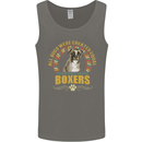 A Boxer Dog Mens Vest Tank Top Charcoal