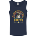 A Boxer Dog Mens Vest Tank Top Navy Blue