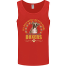 A Boxer Dog Mens Vest Tank Top Red