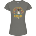 A Boxer Dog Womens Petite Cut T-Shirt Charcoal