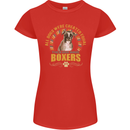A Boxer Dog Womens Petite Cut T-Shirt Red