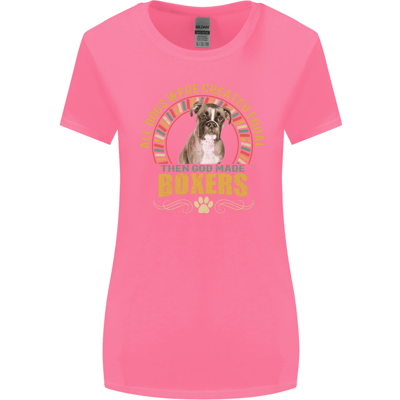 A Boxer Dog Womens Wider Cut T-Shirt Azalea