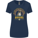 A Boxer Dog Womens Wider Cut T-Shirt Navy Blue