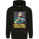 A Boy Who Loves Anime and Gaming Gamer Mens 80% Cotton Hoodie Black