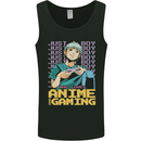 A Boy Who Loves Anime and Gaming Gamer Mens Vest Tank Top Black