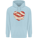 A Broken Heart Anti Valentines Day Single Childrens Kids Hoodie Light Blue