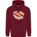 A Broken Heart Anti Valentines Day Single Childrens Kids Hoodie Maroon
