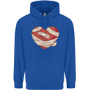 A Broken Heart Anti Valentines Day Single Childrens Kids Hoodie Royal Blue