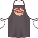 A Broken Heart Anti Valentines Day Single Cotton Apron 100% Organic Dark Grey