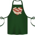 A Broken Heart Anti Valentines Day Single Cotton Apron 100% Organic Forest Green