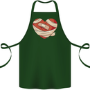 A Broken Heart Anti Valentines Day Single Cotton Apron 100% Organic Forest Green