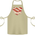 A Broken Heart Anti Valentines Day Single Cotton Apron 100% Organic Khaki