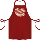 A Broken Heart Anti Valentines Day Single Cotton Apron 100% Organic Maroon