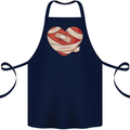 A Broken Heart Anti Valentines Day Single Cotton Apron 100% Organic Navy Blue