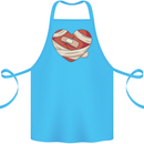 A Broken Heart Anti Valentines Day Single Cotton Apron 100% Organic Turquoise