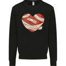 A Broken Heart Anti Valentines Day Single Kids Sweatshirt Jumper Black