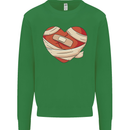 A Broken Heart Anti Valentines Day Single Kids Sweatshirt Jumper Irish Green