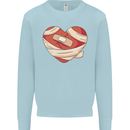 A Broken Heart Anti Valentines Day Single Kids Sweatshirt Jumper Light Blue