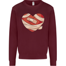 A Broken Heart Anti Valentines Day Single Kids Sweatshirt Jumper Maroon