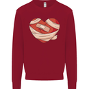 A Broken Heart Anti Valentines Day Single Kids Sweatshirt Jumper Red