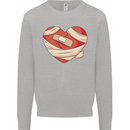 A Broken Heart Anti Valentines Day Single Kids Sweatshirt Jumper Sports Grey