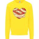 A Broken Heart Anti Valentines Day Single Kids Sweatshirt Jumper Yellow