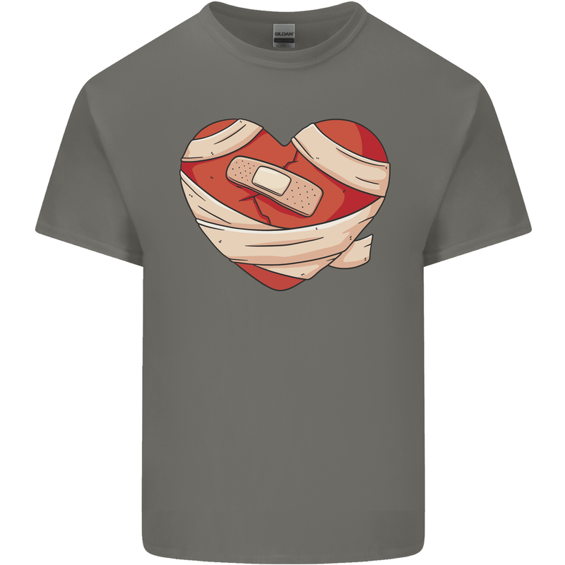 A Broken Heart Anti Valentines Day Single Kids T-Shirt Childrens Charcoal