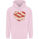 A Broken Heart Anti Valentines Day Single Mens 80% Cotton Hoodie Light Pink
