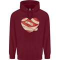 A Broken Heart Anti Valentines Day Single Mens 80% Cotton Hoodie Maroon