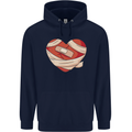 A Broken Heart Anti Valentines Day Single Mens 80% Cotton Hoodie Navy Blue