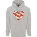 A Broken Heart Anti Valentines Day Single Mens 80% Cotton Hoodie Sports Grey