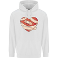 A Broken Heart Anti Valentines Day Single Mens 80% Cotton Hoodie White