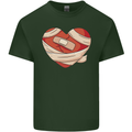 A Broken Heart Anti Valentines Day Single Mens Cotton T-Shirt Tee Top Forest Green