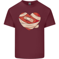 A Broken Heart Anti Valentines Day Single Mens Cotton T-Shirt Tee Top Maroon