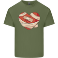 A Broken Heart Anti Valentines Day Single Mens Cotton T-Shirt Tee Top Military Green
