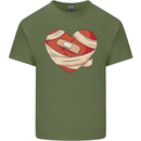 A Broken Heart Anti Valentines Day Single Mens Cotton T-Shirt Tee Top Military Green