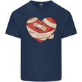 A Broken Heart Anti Valentines Day Single Mens Cotton T-Shirt Tee Top Navy Blue