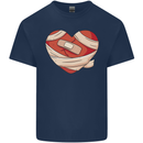 A Broken Heart Anti Valentines Day Single Mens Cotton T-Shirt Tee Top Navy Blue