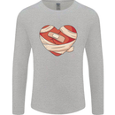 A Broken Heart Anti Valentines Day Single Mens Long Sleeve T-Shirt Sports Grey