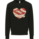 A Broken Heart Anti Valentines Day Single Mens Sweatshirt Jumper Black