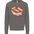 A Broken Heart Anti Valentines Day Single Mens Sweatshirt Jumper Charcoal
