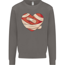 A Broken Heart Anti Valentines Day Single Mens Sweatshirt Jumper Charcoal