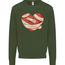 A Broken Heart Anti Valentines Day Single Mens Sweatshirt Jumper Forest Green