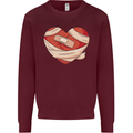 A Broken Heart Anti Valentines Day Single Mens Sweatshirt Jumper Maroon